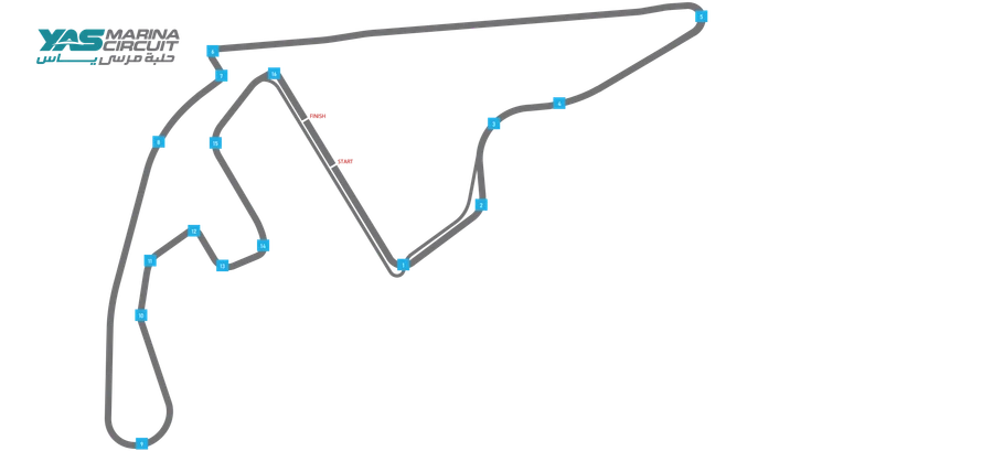 Streckenkarte Yas Marina Circuit, Abu Dhabi